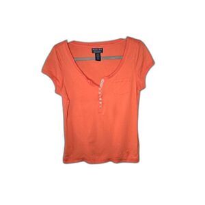 Polo Jeans Company Ralph Lauren Women's Orange Short Sleeve Tee Size Medium